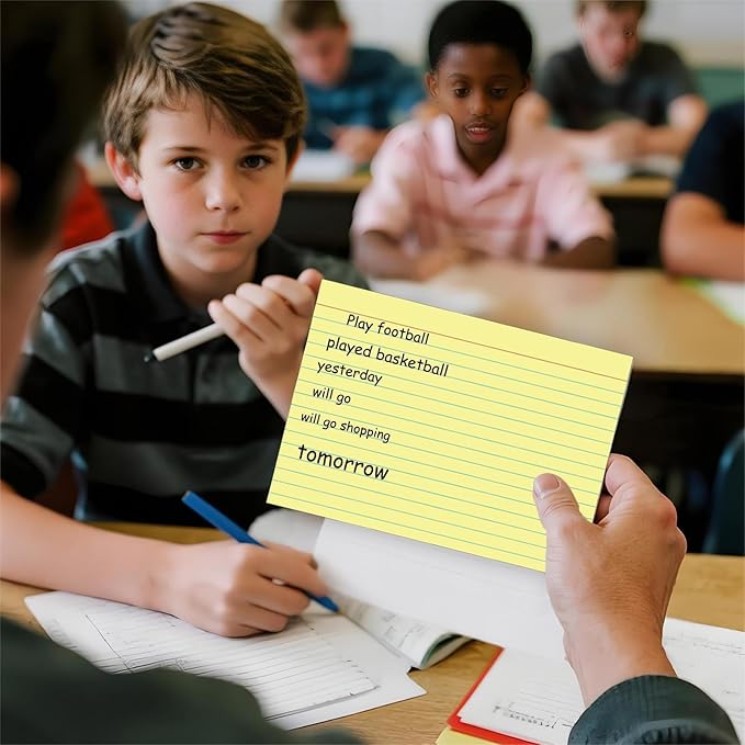 JINMIKEJI Yellow Ruled Index Cards 5x7 Inch - Image 6