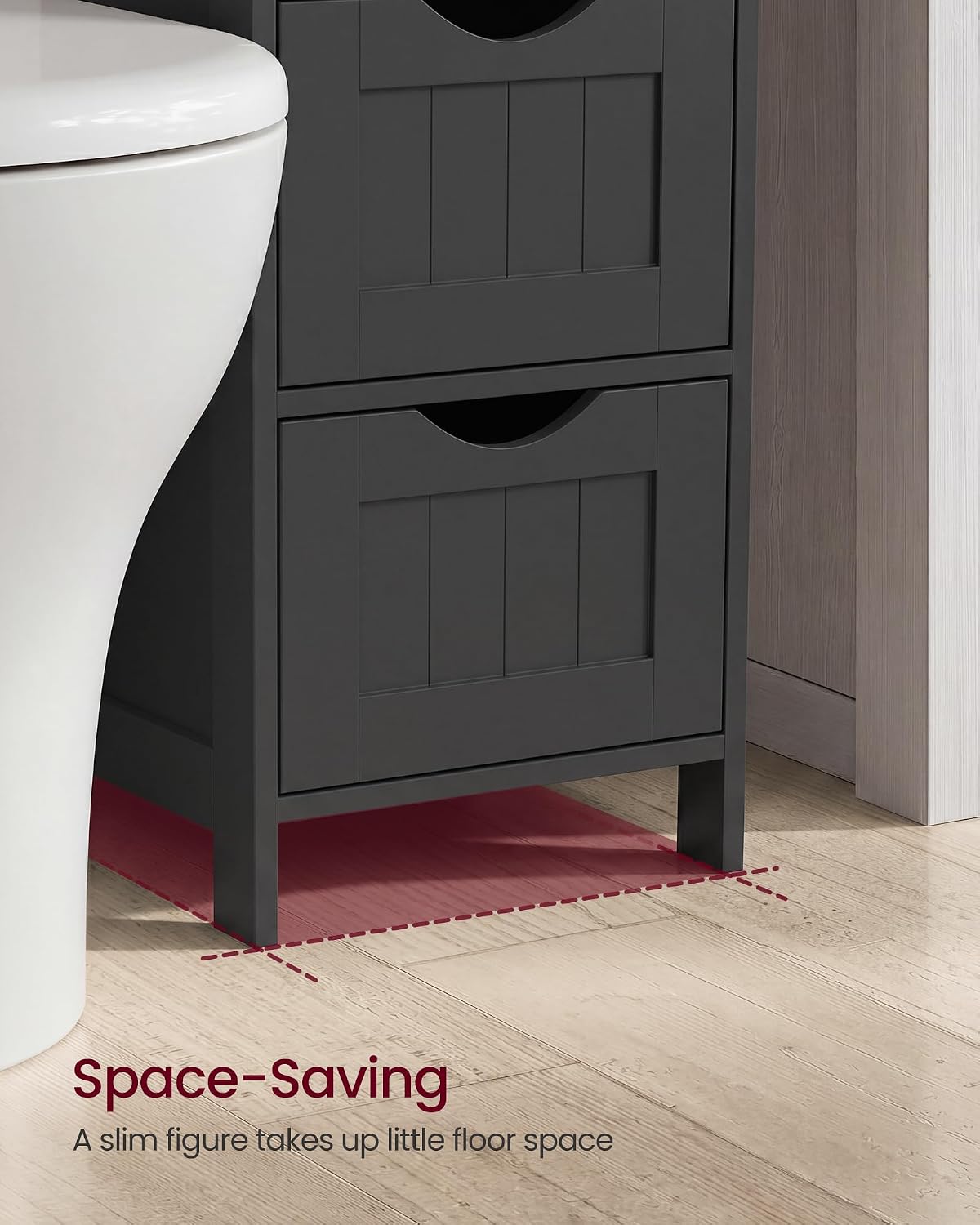 VASAGLE Floor Storage Cabinet, Freestanding Organizer with 4 Drawers