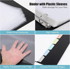 Uquelic 80-Pocket Binder with Plastic Sleeves - Image 3