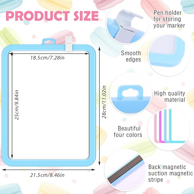 Outus 10 Pcs Dry Erase Mini White Boards Bulk 8.5 x 11'' Small Magnetic - Image 2