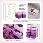GLACER 10 Drawer Rolling Cart, Storage Cart - Image 4