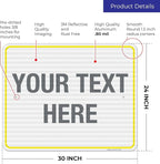 Personalized Custom Customize for Office, Delivery Yellow Sign, 24x30 Inches - Image 3