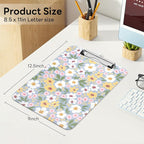 Luminzo Plastic Cute Clipboard Low-Profile Metal Clip, A4 Letter Size 9 x 12.5 - Image 2