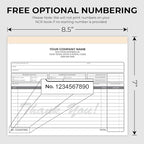 Custom 8.5" x 7" Carbonless NCR Books in 2-Part Duplicate Invoices, Work Orders - Image 4