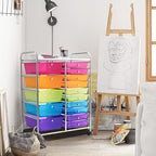 DORTALA 15-Drawer Rolling Storage Cart - Image 9