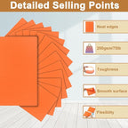 Silunkia 100 Sheets Orange Cardstock 8.5 x 11 Halloween Paper, 75lb Heavyweight - Image 3