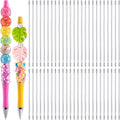 50 Pcs Rust-Resistance Stainless Steel Pen Extenders for Beadable Pens, Beadable Pen Extender Rods, Metal Blank Bars for Beadable Pens (2.83Inches, 3.81 Inches)