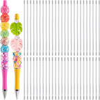 50 Pcs Rust-Resistance Stainless Steel Pen Extenders for Beadable Pens, Beadable Pen Extender Rods, Metal Blank Bars for Beadable Pens (2.83Inches, 3.81 Inches)