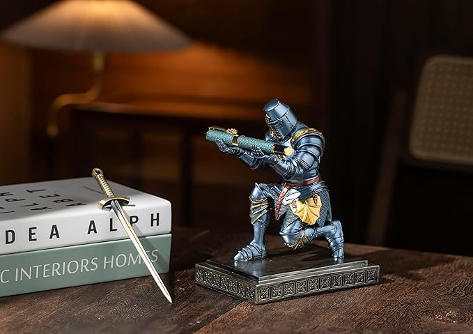NCQIXIAO Templar Vanguard Soldier Pen Holder Pencil Stand Desk Organizers and - Image 7