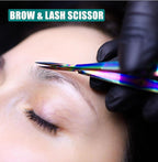 Cross Edge Curved Spring Scissors 5 Inch Stainless Steel Precision Eyebrow & - Image 6
