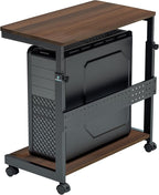 EUREKA ERGONOMIC PC Stand Computer Cart, Height Adjustable Tower Stand 2-Tier by EUREKAERGONOMIC