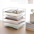 SANRUI Acrylic Desk File Organizer 5 Tier Letter Tray Paper Organizer - Image 4