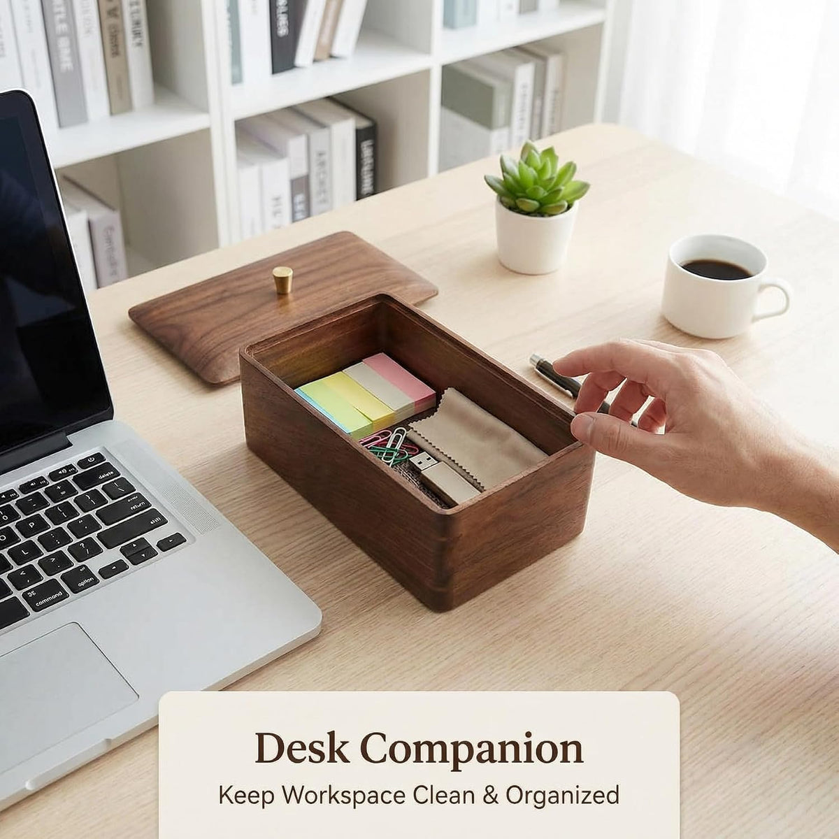Wooden Storage Box Walnut small wood box with lid - Decorative Boxes for Craf...