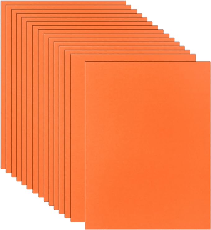 Guakicae 32 Sheets Orange Cardstock 8.5 x 11 by Guakicae