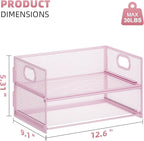 Marbrasse 2 Tier Paper Organizer Letter Tray, Mesh File Organizer - Image 5