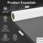 SuFly Tracing Paper Roll, 12 Inch x 50 Yards Trace Paper Roll, 32 lb White Art - Image 2