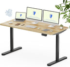 FLEXISPOT Solid Rubberwood Electric Standing Desk by FlexiSpot