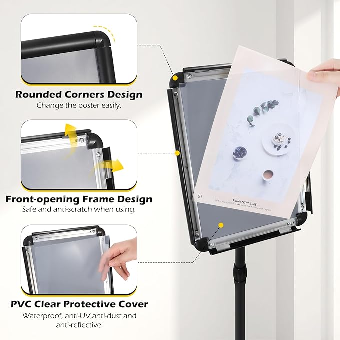 Dyna-Living Sign Stands for Display 8.5 x 11 Inch, 8 Packs Adjustable Sign - Image 4
