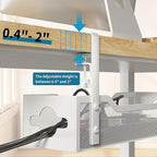 Under Desk Cable Management Tray 3 Pack, Cable Management Under Desk No Drill - Image 3