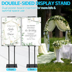 Noliven 4 PCS Adjustable Poster Stand, Double-Sided Freestanding Pedestal Sign - Image 6