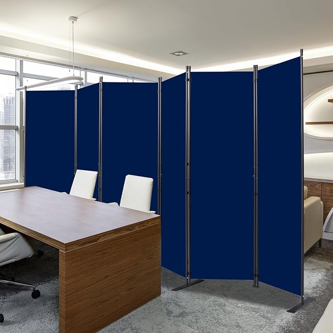 CHOSENM Room Divider, 6 Panel Folding Privacy Screens - Image 6