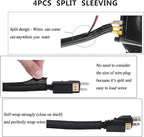 Cord Management Organizer Kit 4 Cable Sleeve split - Image 4