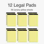 Oxford Premium Legal Pads, 12 Pack, Premium Note Pads, 50 Legal Rule 8.5" x 11" - Image 6