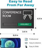Office Door Signs for Conference Room, Meeting In Progress Door Sign, In Use - Image 3