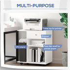 Zateety Mobile Printer Stand, Rolling File Cabinet Cart - Image 6
