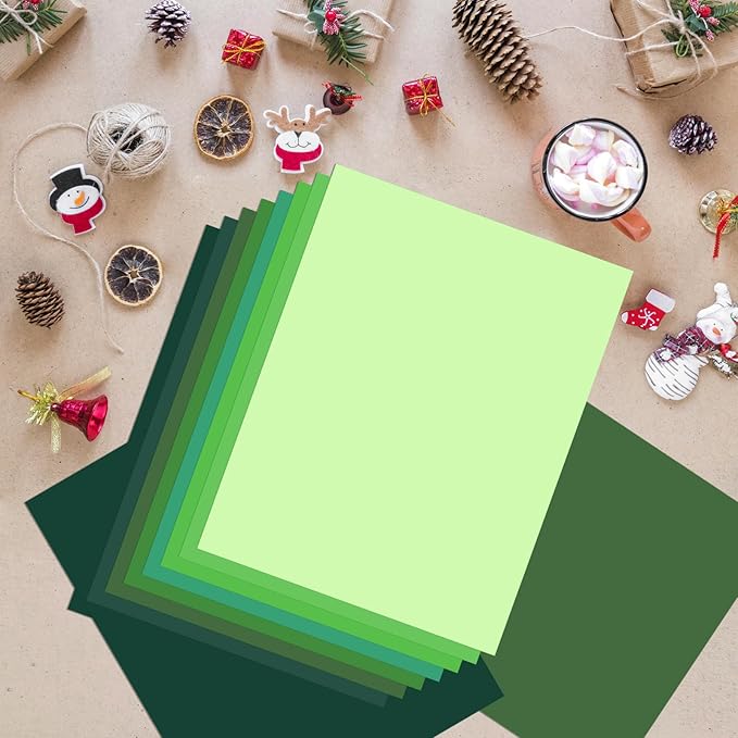 OcePor 80 Sheets Green Cardstock Paper, Colored Printer Paper 8.5 x 11 - Image 4