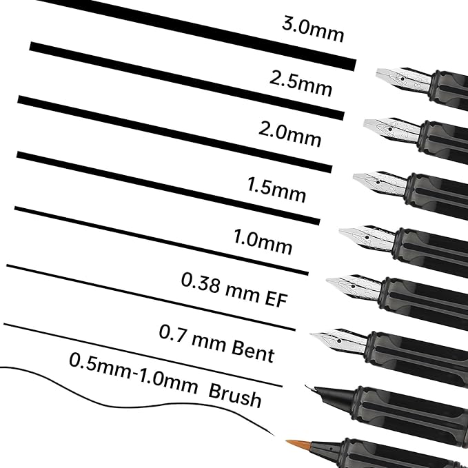 GC QUILL Calligraphy Pen Set 74pcs- 8 Calligraphy Fountain Pens - Image 2