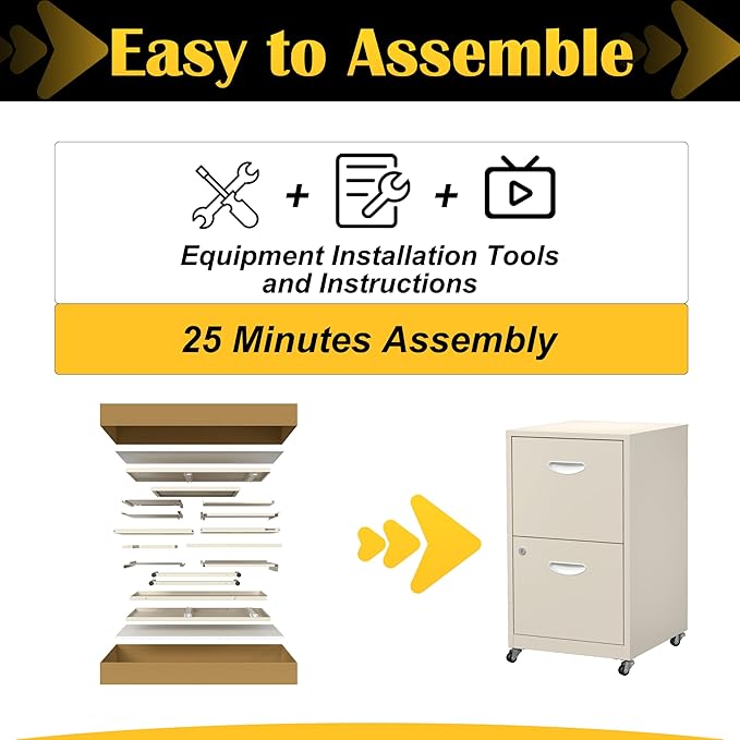 SteeLoong 2 Drawer File Cabinet - Image 6