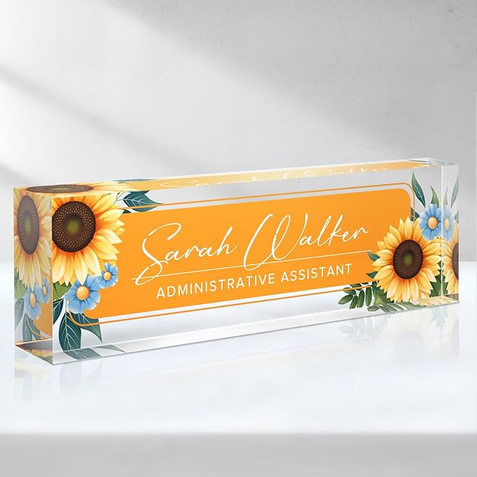 Custom Name Plate for Desk by SalaGraphics
