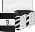 Small Lined Notebooks Bulk – Black Kraft Paper Cover, 48 Pack 4.25 x 5.5 in by PaperJunkie