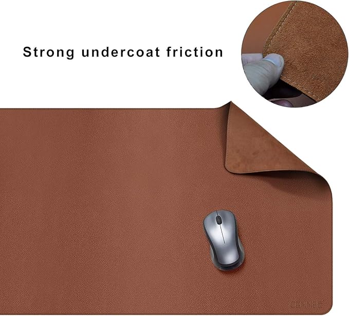 CENBBIE Leather Desk Mat Protector Super Large 51.18"x23.62" Desk Blotter Pad - Image 5