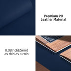 Aothia Leather Desk Pad Protector, Mouse Pad, Office Desk Mat, Non-Slip PU - Image 7