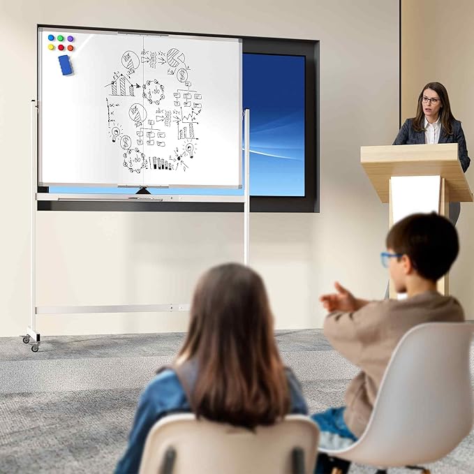 Neatsure Large Rolling Whiteboard on Wheels - Image 2