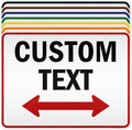 Custom Arrow, Custom Directional Sign, Two Way Arrow, 36x48 Inches, Reflective by MySignCenter