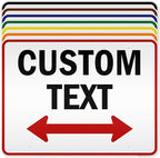 Custom Arrow, Custom Directional Sign, Two Way Arrow, 36x48 Inches, Reflective by MySignCenter