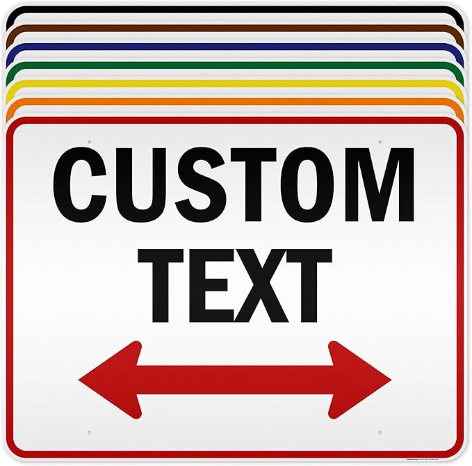 Custom Arrow, Custom Directional Sign, Two Way Arrow, 36x48 Inches, Reflective by MySignCenter