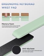 Laborio Computer Keyboard Wrist Rest, Keyboard Riser Stand for Desktop | Green, Ergonomic Acrylic Keyboard Holder, Non-slip Wrist Pad, Pain Relief for Typing, Multiple Colors