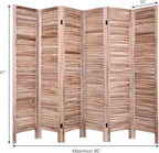 Giantex 6 Panel Wood Room Divider, 5.6 Ft Tall Folding Freestanding Partition - Image 5