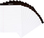 Amazon Basics Wide Ruled Lined Writing Note Pads, 8.5 inch x 11.75 inch by AmazonBasics