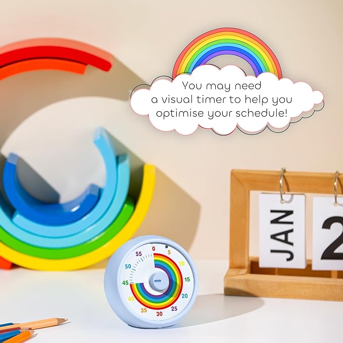 Visual Timer for Kids, 60-Minute Countdown Timer for Classroom Office Kitchen - Image 2
