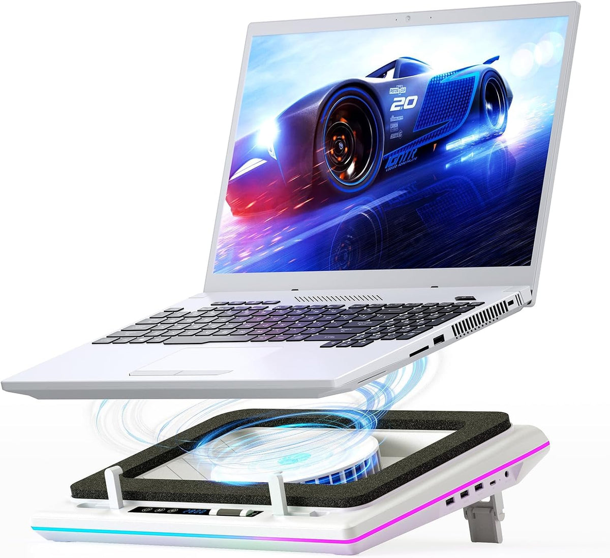llano V12 RGB Laptop Cooling Pad, Gaming Laptop Cooler