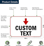 Custom Arrow, Custom Directional Sign, Down Arrow, 12x18 Inches, 55 mil thick - Image 6
