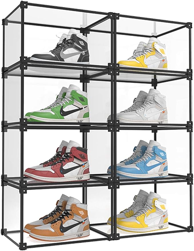 KOKOIN Magnetic Side Open Transparent Plastic Storage Shoe Box Clear Shoe by KOKOIN