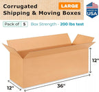 Exrta Large Shipping & Moving Boxes 36 x 12 x 12" - Image 2
