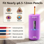 AFMAT Electric Pencil Sharpener, Fully Automatic Pencil Sharpener, Auto in & Out - Image 6