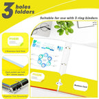 Two Pocket Portfolio Folders, PANDRI 60 Pack 3 Hole Punched 2 Pocket Folders - Image 4